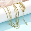 304 Stainless Steel 3 Layer Necklaces for Women NJEW-C084-03G-4