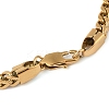 304 Stainless Steel Wheat Chain Bracelets BJEW-H508-06G-01-2
