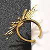 304 Stainless Steel Open Cuff Ring for Women LS-RJEW-B109-01G-04-3