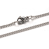 Tarnish Resistant 304 Stainless Steel Twisted Chain Necklaces NJEW-M151-21P-1