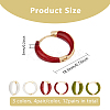 12Pair 3 Colors Alloy Enamel Huggie Hoop Earrings for Women EJEW-DC0001-35-2