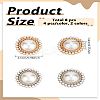 8Pcs 2 Colors 1-Hole Aluminium Alloy Buttons BUTT-LP0001-97-2