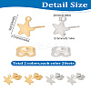 40Pcs 2 Colors 304 Stainless Steel Stud Earring Findings STAS-LP0002-09-2