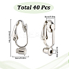 40Pcs Brass Clip-on Earring Converters Findings KK-SC0004-70P-2