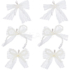 6Pcs 3 Styles Bowknot Resin Imitation Pearl Shoe Charms FIND-WR0011-81A-1