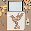 2Pcs 2 Styles PET Hollow Out Drawing Painting Stencils DIY-WH0394-0373-3