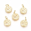 Brass Micro Pave Cubic Zirconia Pendants ZIRC-G166-16G-1