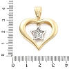 Rack Plating Brass with Cubic Zirconia Pendants KK-Q017-10D-G-3