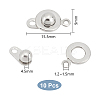 10Pcs Brass Snap Clasps KK-UN0001-73-3
