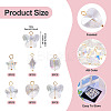 30Pcs 6 Styles Glass Pendants PALLOY-TAC0200-5