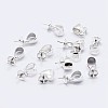 925 Sterling Silver Cup Pearl Bail Pin Pendants STER-F036-07S-3mm-1
