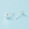 201 Stainless Steel Stud Earring Findings LS-X-STAS-P308-09A-S-3