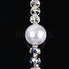Acrylic & Glass & ABS Plastic Pearl & Alloy & Polymer Clay Pave Rhinestone Beads Strands MAK-T011-08B-2