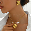 Vortex Brass Stud Earrings & Pendant Necklaces Sets for Women FS-WGCDAA8-01-2