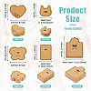 150Pcs 5 Styles Kraft Paper Earring Display Cards DIY-TA0006-04-4