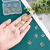 16Pcs 2 Color 304 Stainless Steel Pendants STAS-UN0039-50-2