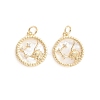 Brass Micro Pave Cubic Zirconia Pendants ZIRC-E164-36A-G-2