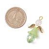 5Pcs 5 Colors Glass Pendants PALLOY-JF03347-3