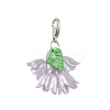 7Pcs Flower ABS Plastic Imitation Pearl & Acrylic Pendant Decorations HJEW-JM02882-4