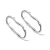 Non-Tarnish 304 Stainless Steel Twist Hollow Oval Stud Earrings for Women LS-EJEW-F300-05P-1