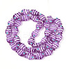 Transparent Glass and Enamel Beads Strands GLAA-T034-01G-1