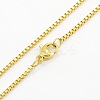 Unisex 304 Stainless Steel Box Chain Necklaces STAS-O037-71G-1
