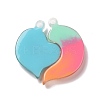 Gradient Color Translucent Resin Pendants RESI-G048-01G-2