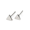 Brass Triangle Stud Earrings for Women EJEW-G441-06B-P-4