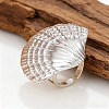 304 Stainless Steel Cuff Open Rings for Women SA-CBAF040-10P-1