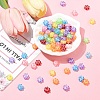 100Pcs Smiling Face Transparent Acrylic Beads MACR-YW0003-47A-5