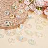 50Pcs 5 Colros Luminous Silicone Anti-Skid Ring SIL-GO0001-23-4