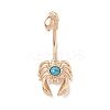 Scorpion Brass Synthetic Turquoise Curved Barbell Belly Rings LS-AJEW-L099-02G-2