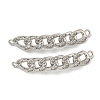 Brass Micro Pave Clear Cubic Zirconia Pendants KK-N254-116P-1