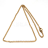 Ion Plating(IP) 304 Stainless Steel Cable Chain Necklace for Men Women STAS-L164A-01G-B-2