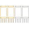 2Sets 2 Colors Alloy Humbucker Cover Guitar Pickup Frame Mounting Ring AJEW-FG0001-81-1