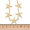 304 Stainless Steel Starfish Link Chain Necklaces for Women LS-NJEW-G179-01G-3