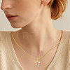 10Pcs Rack Plating Brass Micro Pave Clear Cubic Zirconia Pendants KK-DC0004-35-7