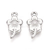 304 Stainless Steel Flower Pendants STAS-T069-31P-1