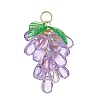 Transparent Glass Pendants PALLOY-JF04758-02-1