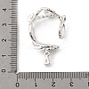 Brass Micro Pave Clear Cubic Zirconia Bead Frame KK-K371-49S-3