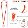 Silicone Beaded ID Card Neck Straps NJEW-SW00025-01-2