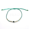 Bohemian Glass Seed Beaded Braided Bead Bracelets EZ3029-11-1