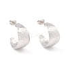 Non-Tarnish 304 Stainless Steel Chunky C-shape Stud Earrings EJEW-P198-13P-1