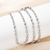 2.5MM 304 Stainless Steel Round Oval Link Chain Necklaces LS-NJEW-M110-01P-4