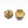 Real 18K Gold Plated 6-Petal 925 Sterling Silver Bead Caps STER-M100-19-1