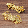 Brass Filigree Hair Barrette OHAR-PW0001-206AB-3