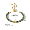 Adjustable Natural Round Ruby in Zoisite Beads Slider Bracelets LS-LF2079-2-2