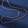 Brass Snake Chains Necklaces for Women NJEW-D302-14RG-5