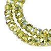 Electroplate Glass Beads Strands GLAA-Q105-03-02-3