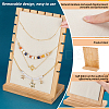 2 Sets Bamboo Wood Multiple Necklace Display Stands NDIS-PH0001-10B-3